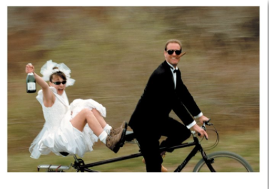Wedding Couple Bike - Palm Press