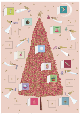 Celestial Tree Advent Calendar Card - Roger la Borde