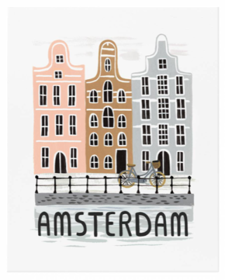 Bon Voyage Amsterdam - Art Print