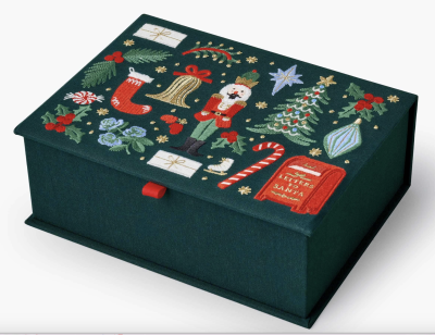 Holiday Large Embroidered Keepsake Box - Rifle Paper Co.