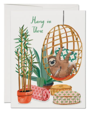 Chair Sloth Card - Red Cap Cards