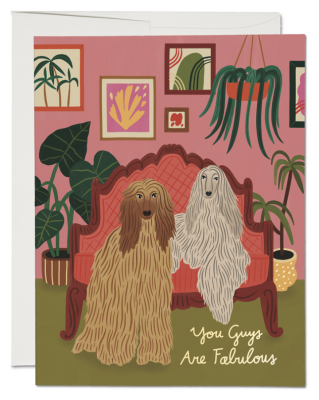 Afghan Dogs Card - Red Cap Cards