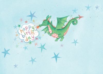 Dragon Birthday Postkarte - Captain Card