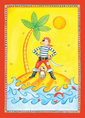 Pirateninsel Postkarte - Captain Card