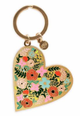 Floral Heart Keychain - Schlüsselanhänger