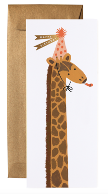 Giraffe Birthday Long Card - Rifle Paper Co.