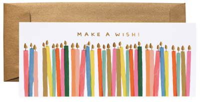 Make a Wish Candles Long Card - Rifle Paper Co.