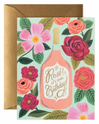 Rosé It s Your Birthday Card - Rifle Paper Co.