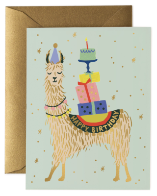 Llama Birthday Card - Rifle Paper