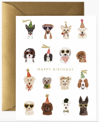 Party Pups Birthday Card - Rifle Paper