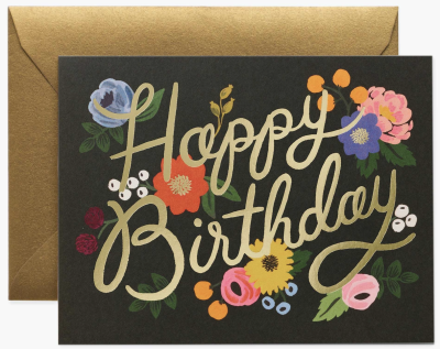 Vintage Blossoms Birthday Card - Greeting Card