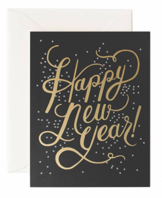 Shimmering New Year Card - Greeting Card