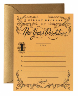New Years Resolution Card - Greeting Card