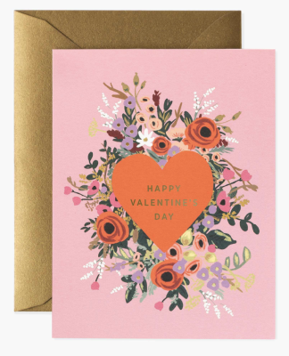 Blooming Heart Valentine Card - Greeting Card