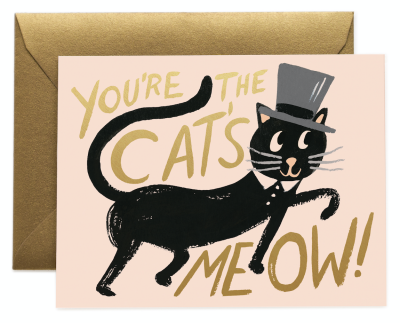 Cats Meow Card - Greeting Card