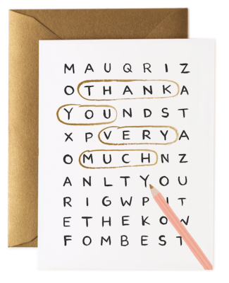 Word Search Thank You - Rifle Paper Co.