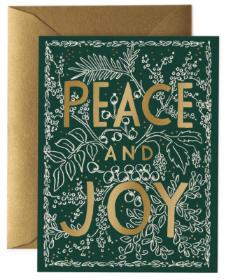 Peace &amp; Joy Card - Rifle Paper