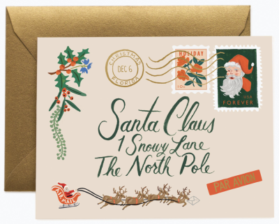 Santa Letter Greeting Card - Rifle Paper Co.