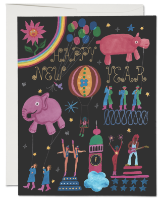 Fantastical New Year Card - Red Cap Cards