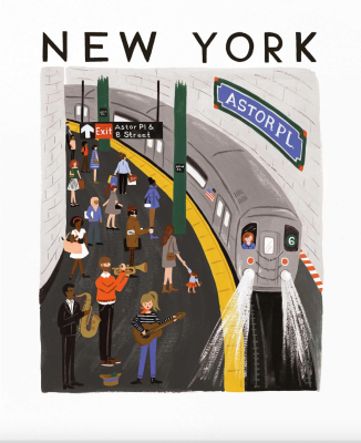 New York World Traveler Art Print - Rifle Paper Co.