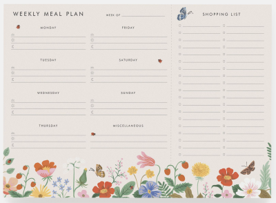 Strawberry Fields Meal Planner - Wochen- / Einkaufsplaner