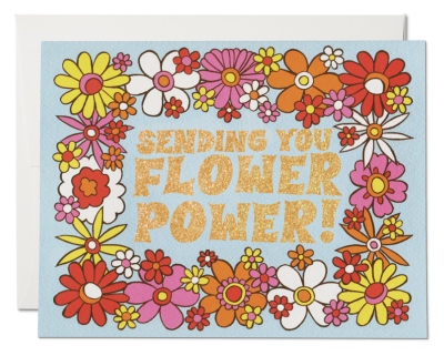 Flower Power Card - Red Cap Cards