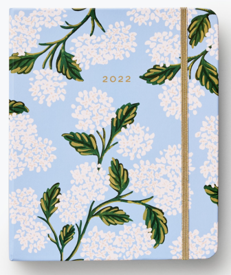 2022 Hydrangea Covered Planner - Rifle Paper Planner 2021/2022