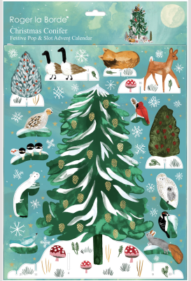 Christmas Conifer Large Pop &amp; Slot Advent Calendar - Roger la Borde