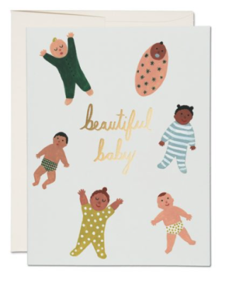 Beautiful Baby Card - Red Cap Cards