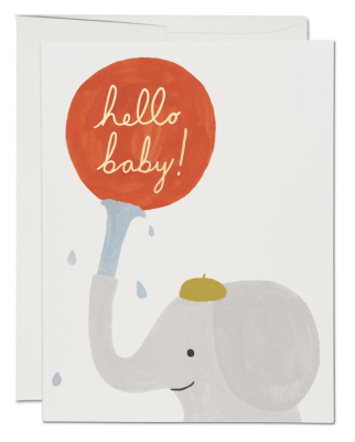 Little Elephant Card - Red Cap Cards