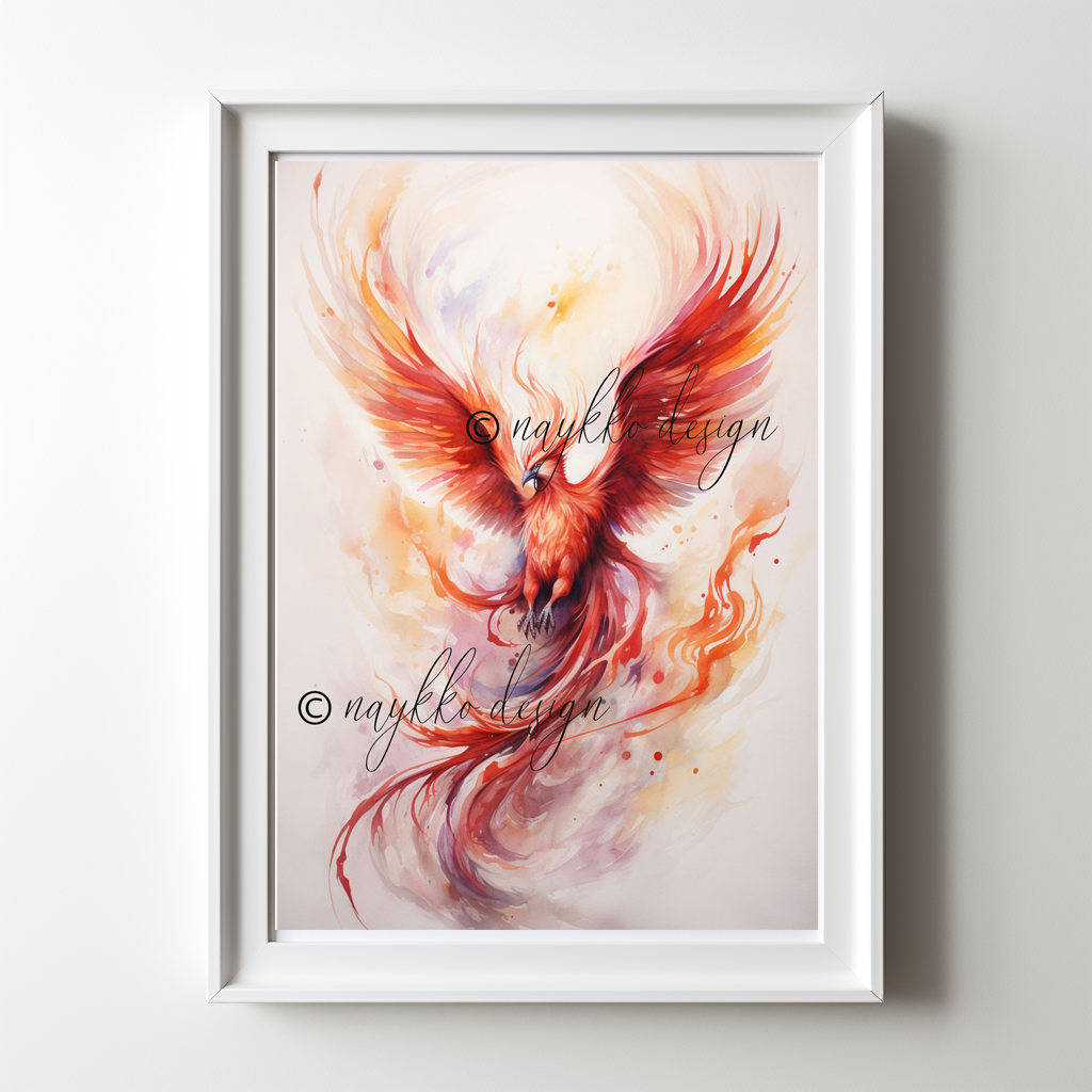 Wandbild eines majestätischen Phoenix zum Download 2