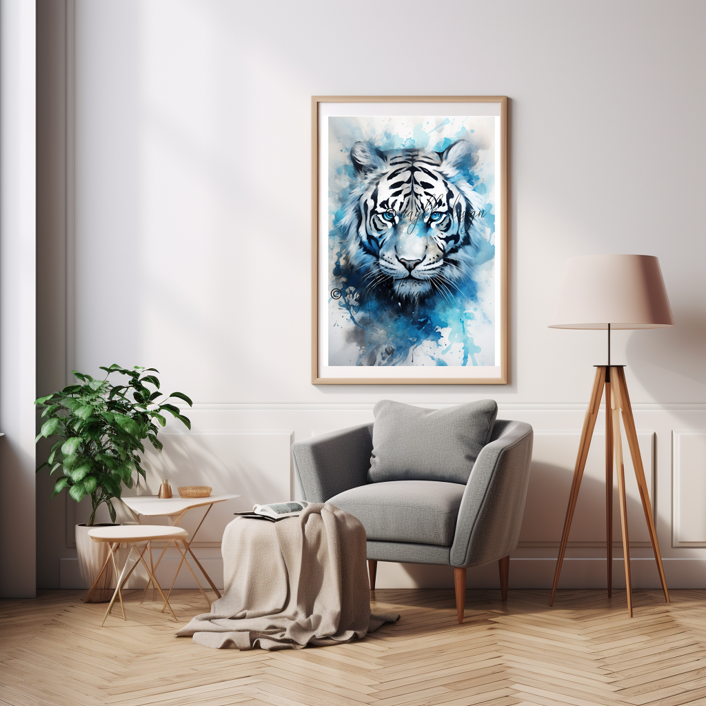 Wandbild eines mystischen Tigers zum Download 3