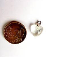 Tierhaarschmuck - Mini-Herzanhänger, 1,5x1,5 cm zur Erinnerung an das Haustier 5