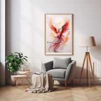 Wandbild eines majestätischen Phoenix zum Download 3