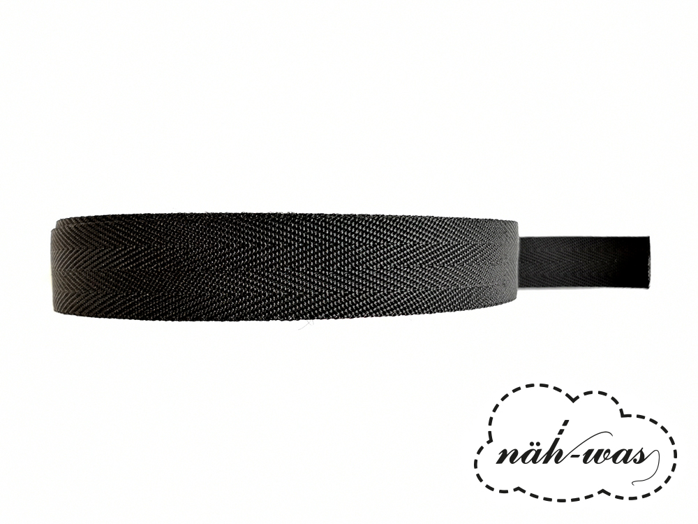 3m Gurtband schwarz Taschenband