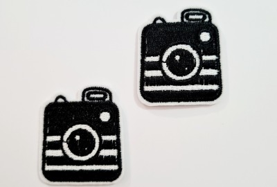 Bügel-Patches Applikation Bügelbild Patch - Polaroid Kamera retro