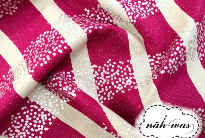 Kokka echino pink silber Baumwollstoff fest Dots Muster