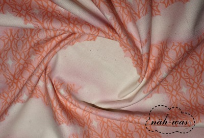 Cotton & Steel rosa creme Baumwollstoff Wolken Muster
