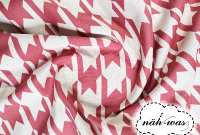 Jacquard grafic Muster pink weiß