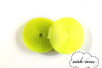 2m Klettband neon gelb Klett