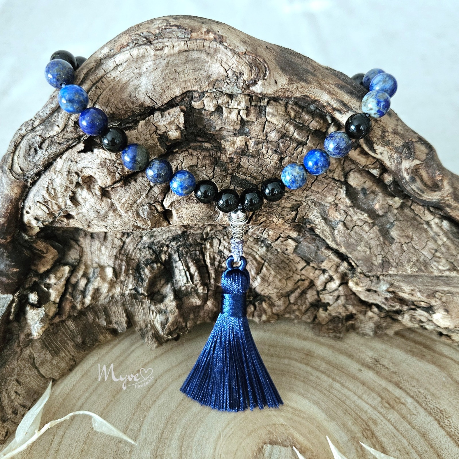 Blaue Tesbih mit Edelsteinen, Gebetskette, Schmuck Accessoires, Spiritueller Schmuck, 5