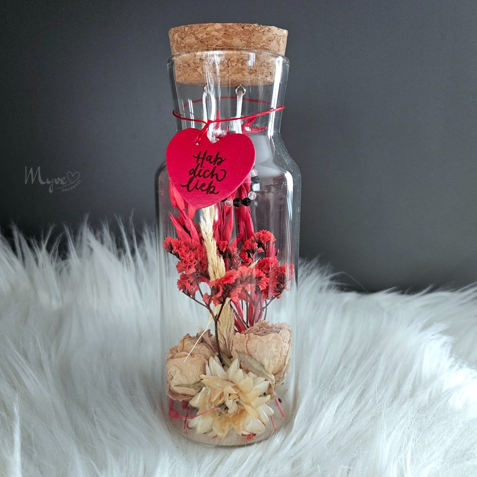 Stretchring Flower Bottle , Blumen in der Flasche, spirituelle Geschenke, Blumengeschenke, Schmuck