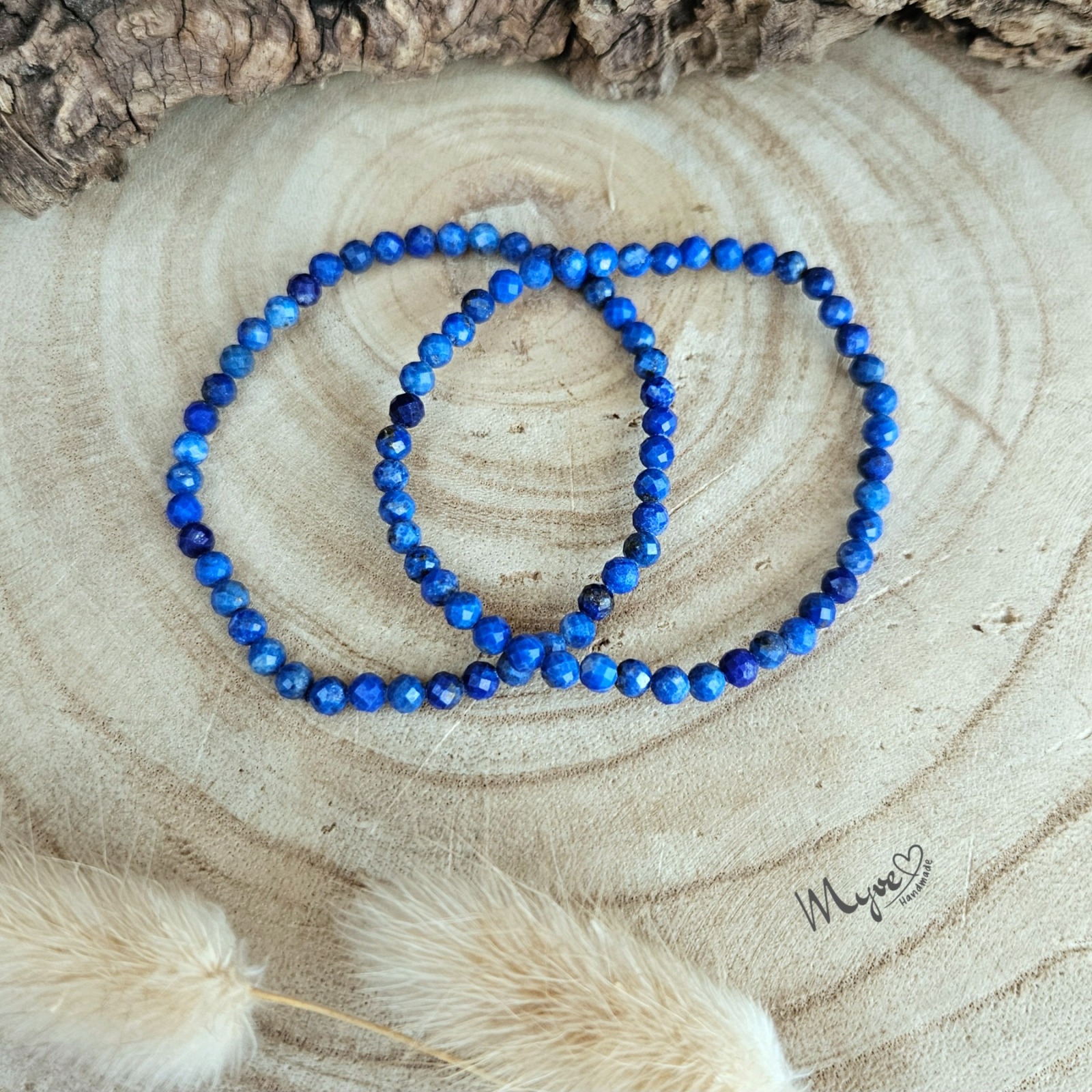 Lapislazuli facettiert 4mm Kugelarmband, Edelsteinschmuck, Heilsteinschmuck, Damenarmband,