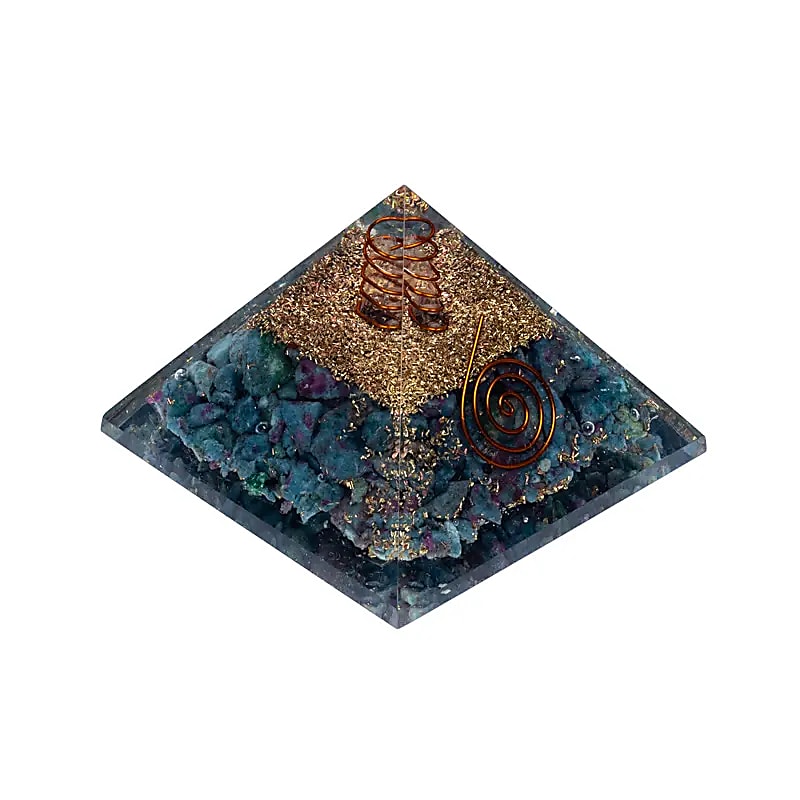 Kyanit/Rubin Orgonit Pyramide, Heilsteindeko, spirituelle Geschenke, Kristalldeko 5