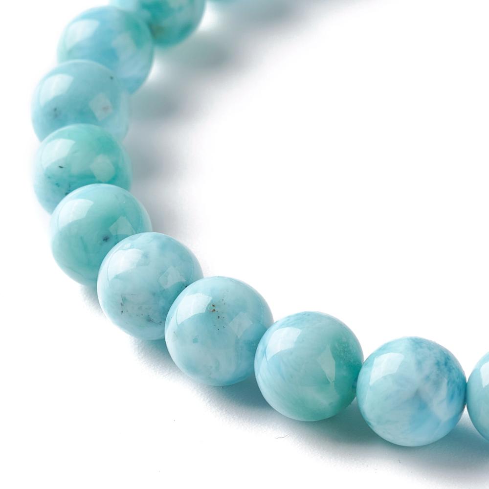 Larimar Kugelarmband, Edelsteinschmuck, Heilsteinschmuck, Damenarmband, spirituelle Geschenke 5