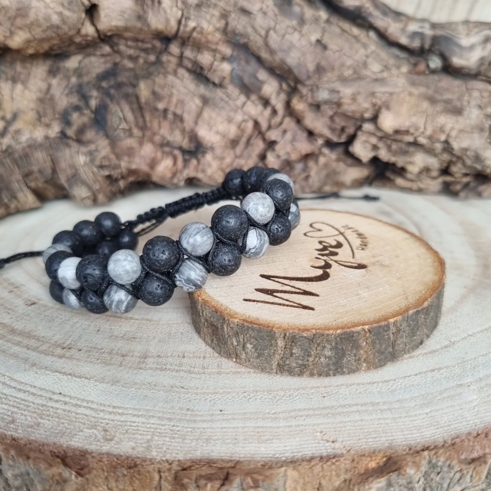 Herren Armband Makramee, Perlenarmband für Männer, Shamballa Armband 4