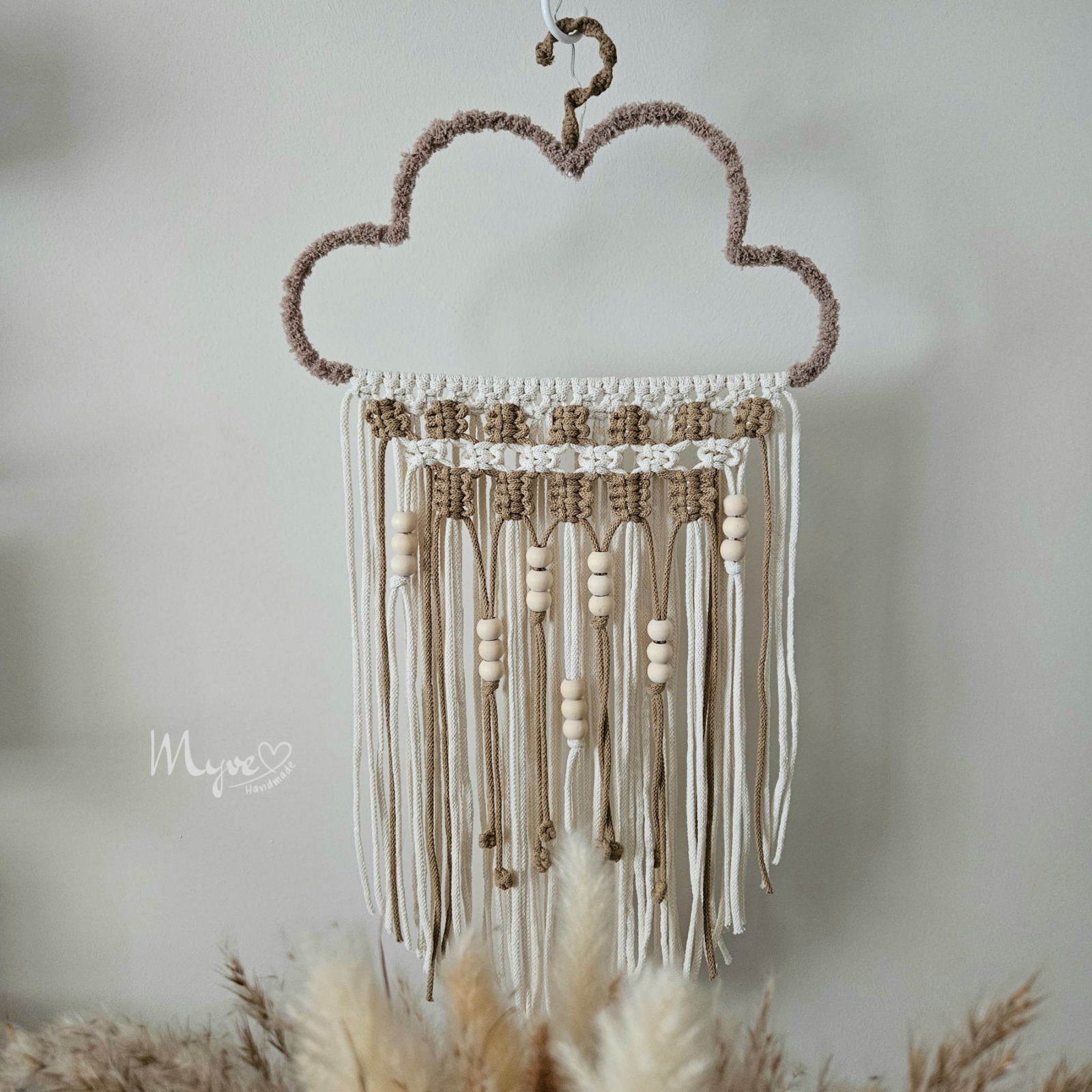 Große Wolke beleuchtet, Wanddekoration im Boho Stil, Wandbehang, beleuchtete Deko, Wanddesign,