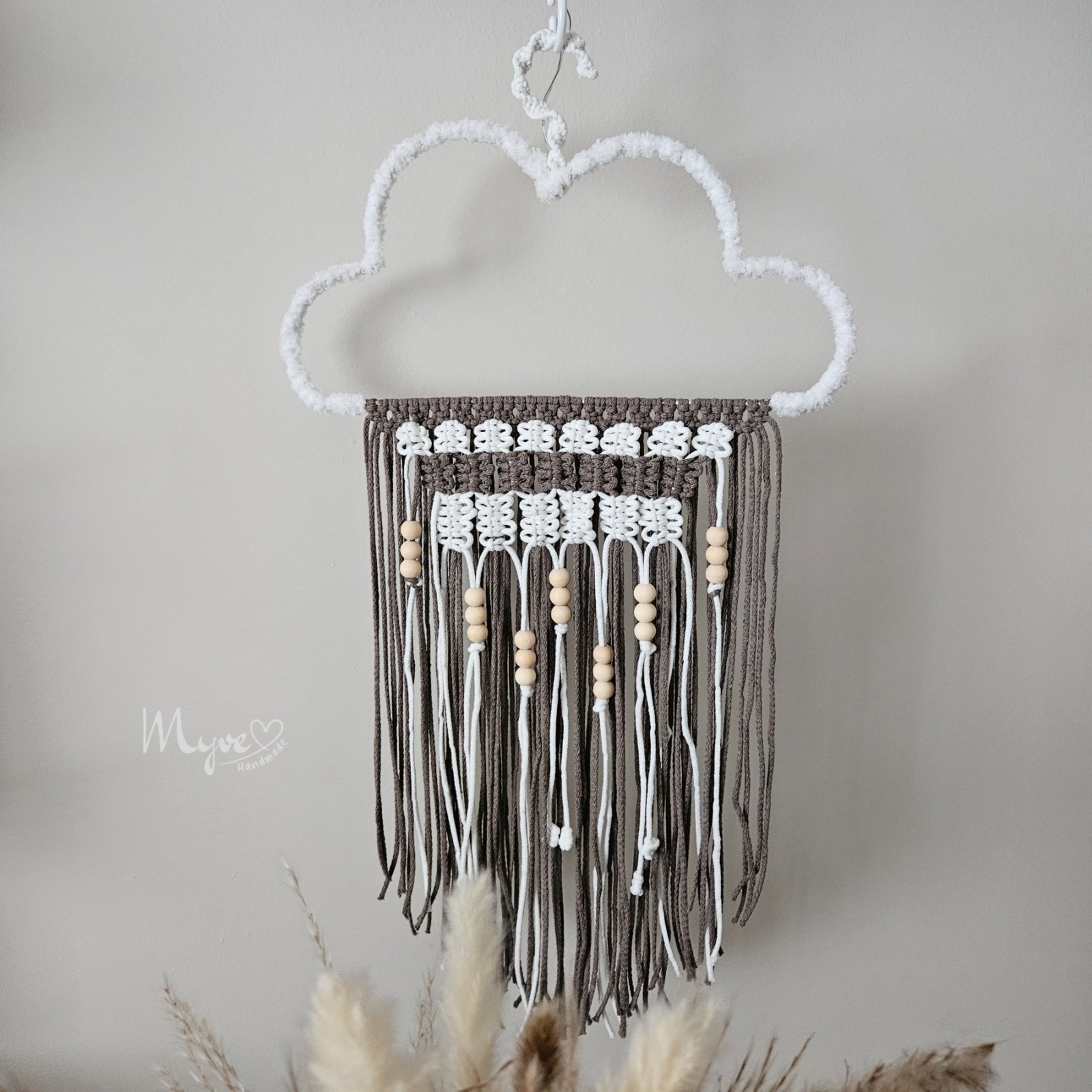 Große Wolke beleuchtet, Wanddekoration im Boho Stil, Wandbehang, beleuchtete Deko, Wanddesign,