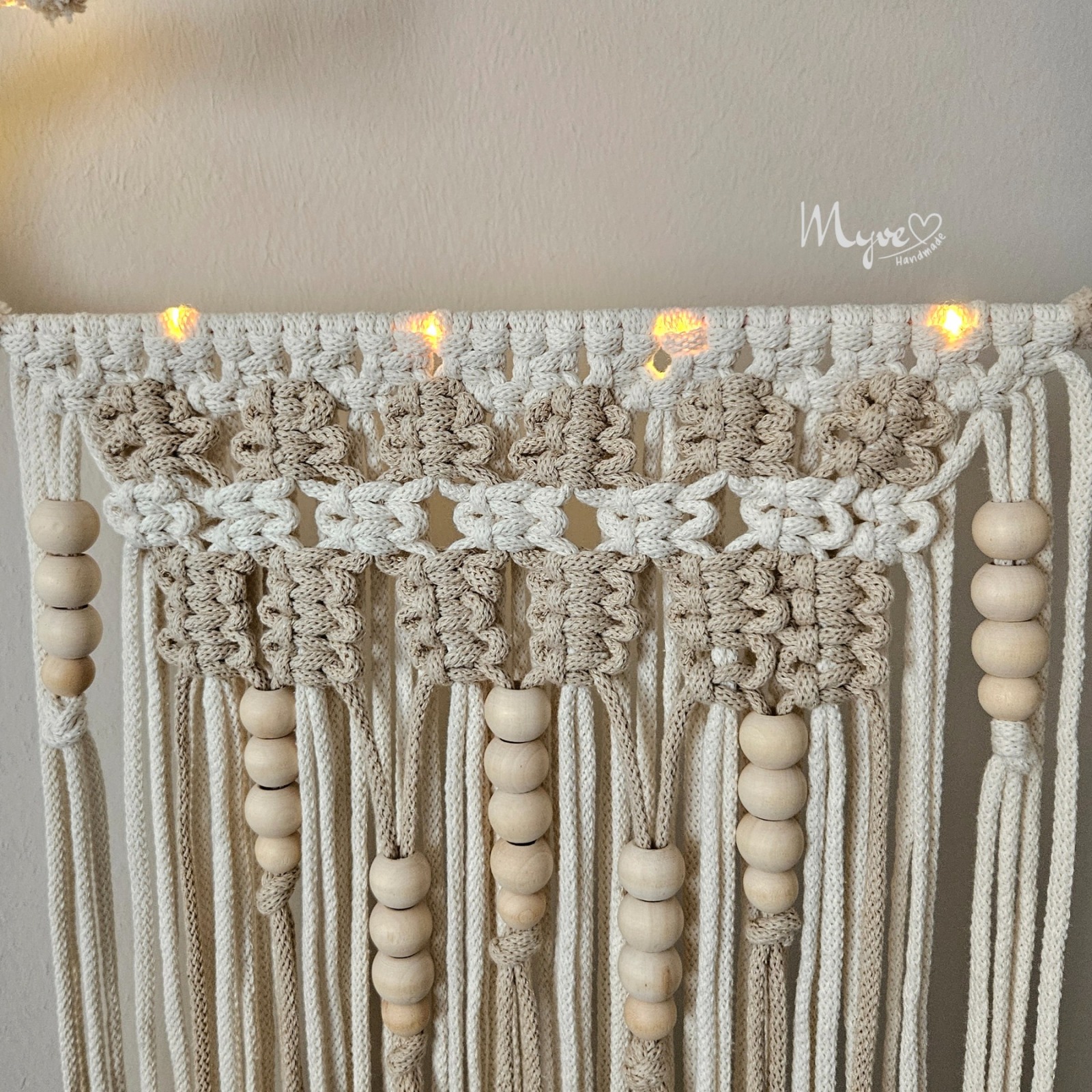 Große Wolke beleuchtet, Wanddekoration im Boho Stil, Wandbehang, beleuchtete Deko, Wanddesign,