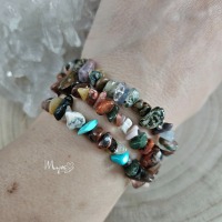 Kinder Mix Stein Splitter Armband, Edelsteinschmuck, Heilsteinschmuck, Damenarmband, spirituelle